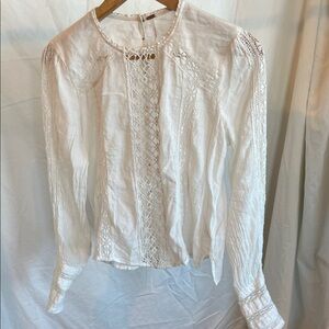 Free People Lace/Crochet Blouse S